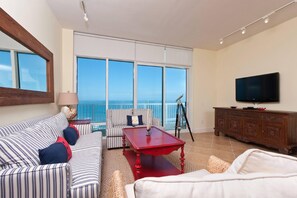 TV - 3BR Beachfront Condo at Sapphire with Stunning Ocean Views (South Padre Island)