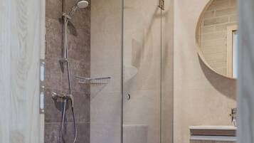 Standard Double Room, Garden View | Bathroom | Shower, hair dryer, soap, toilet paper