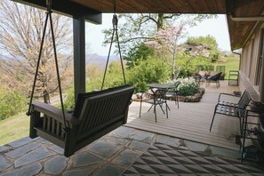 Terrace/patio - Blue Ridge Modern Retreat • Event-Ready 5BR • Appalachian Views • Near Roanoke (Roanoke)