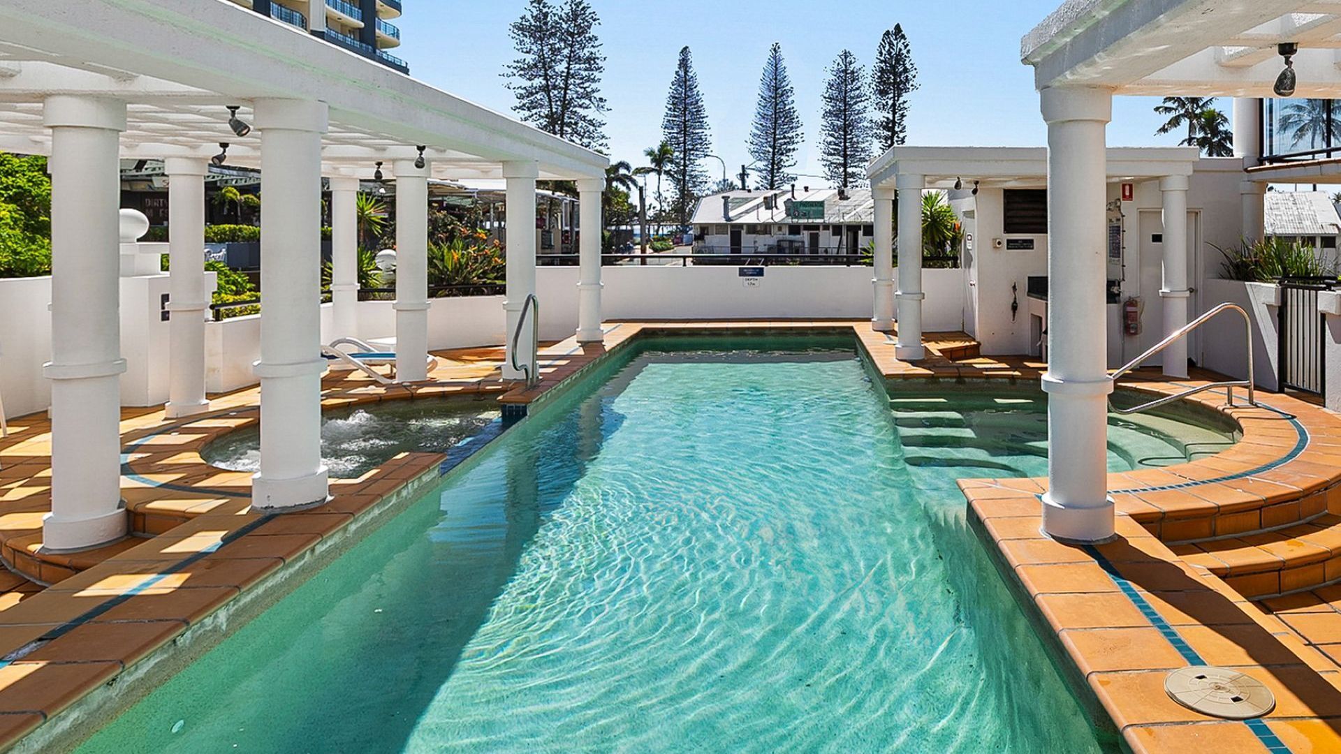 A heated pool
