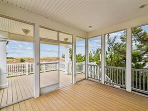 Terrace/patio - Oceanfront 6BR House w/ Elevator + Decks (Bethany Beach)