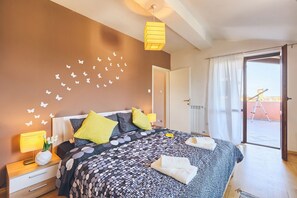 2 bedrooms, desk, free WiFi, bed sheets - A charming flat just 490 metres from the beach, with sea views, a swimming pool and a playground (Banjole)