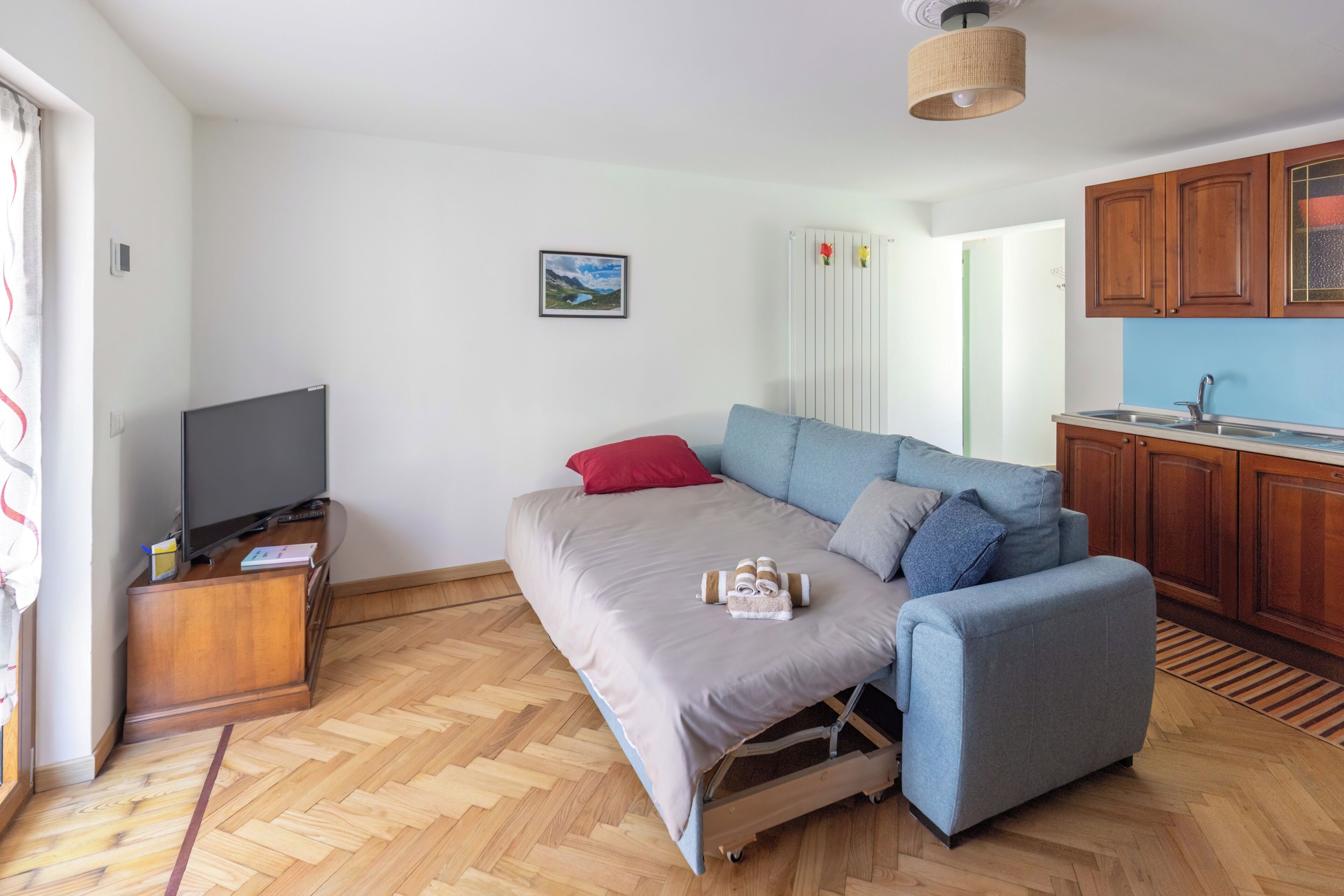 1 Schlafzimmer, Reisekinderbett, kostenloses WLAN, Bettwäsche