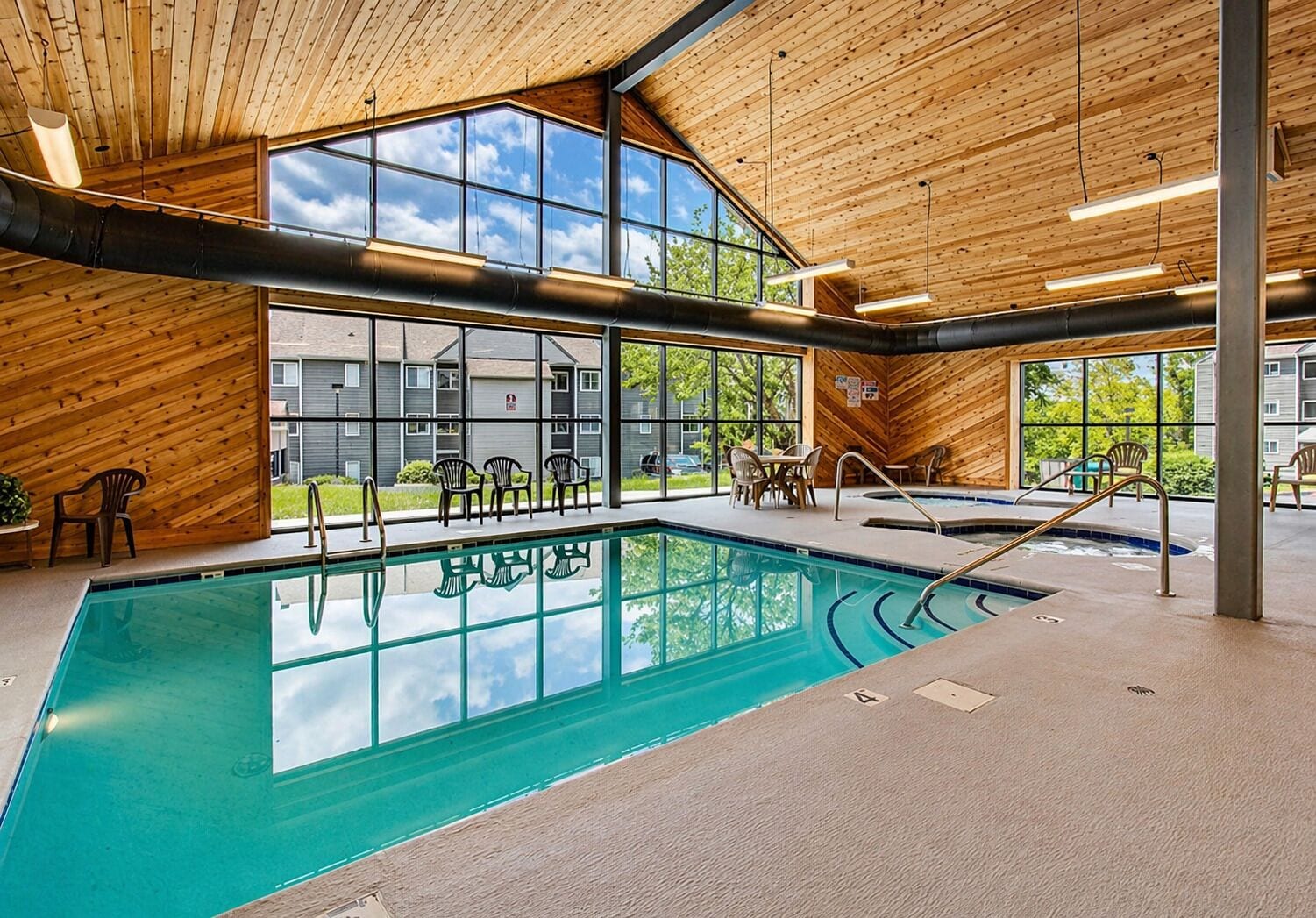 Indoor pool, outdoor pool