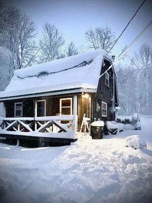 Exterior - Private Cottage with Hot Tub Near Elk Mountain (Thompson Township)