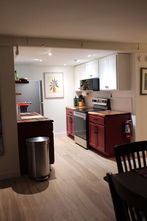 Private kitchen - Cozy 2-bedroom apartment in marvelous Stowe near mountains and downtown. (Stowe)