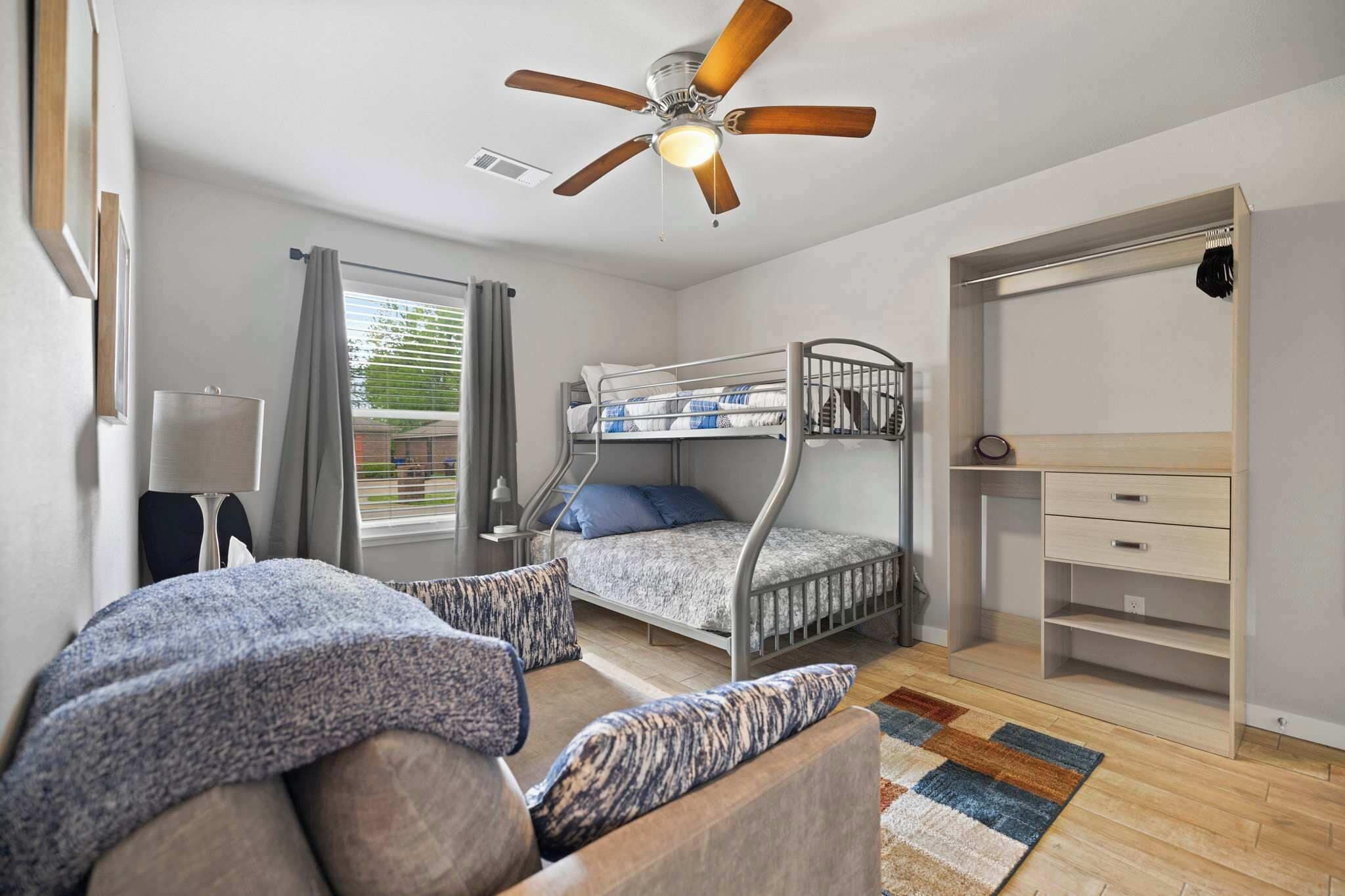 2 bedrooms, iron/ironing board, travel crib, WiFi