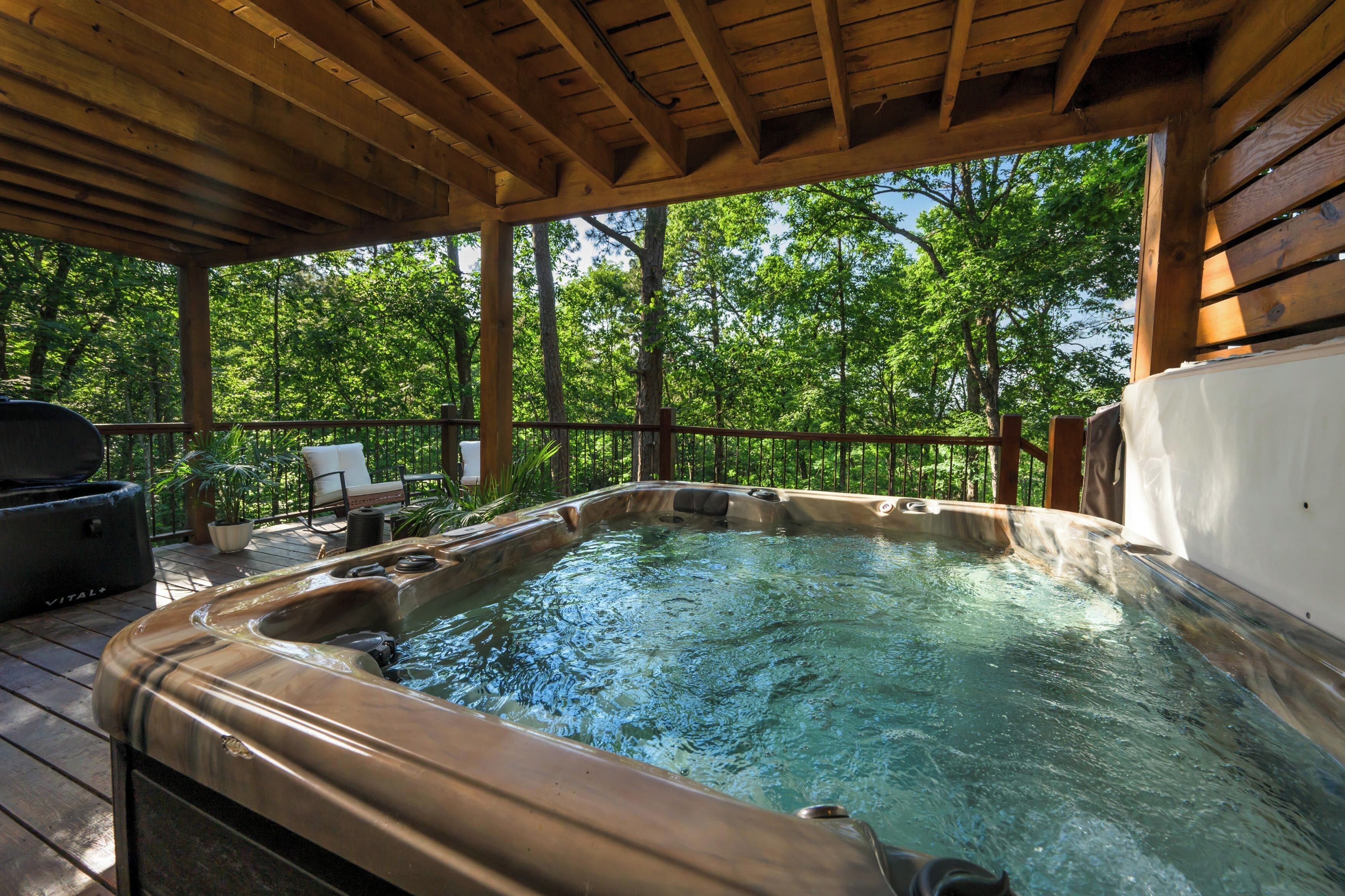Outdoor spa tub