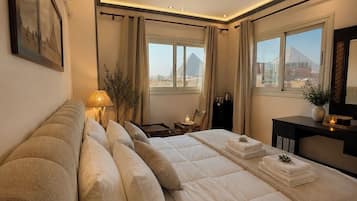Minibar, bed sheets