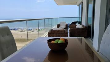 Appartement Deluxe, balcon, vue plage | Enceinte de l’hébergement