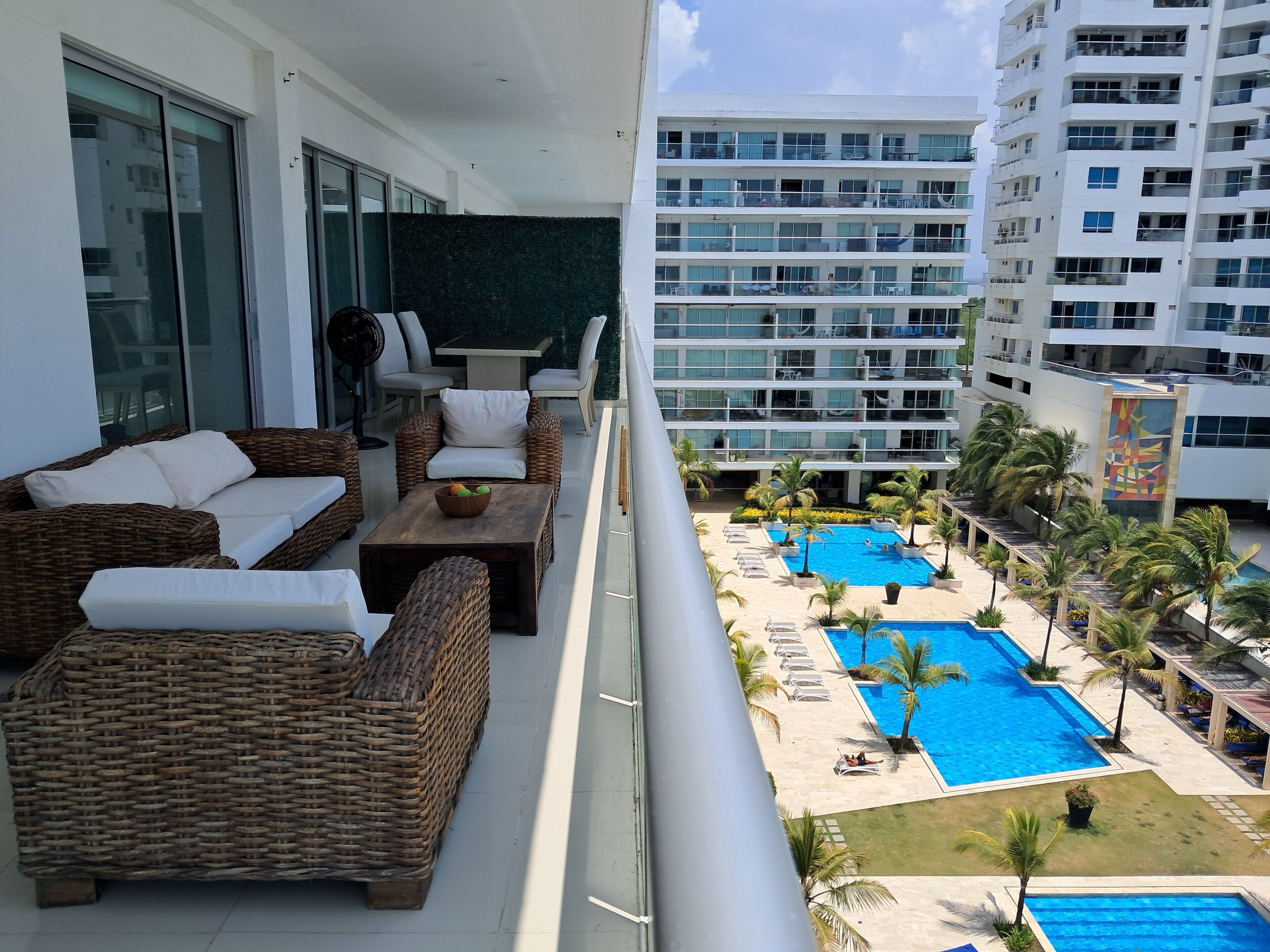 Deluxe Apartment, Balcony, Beach View | Property grounds
