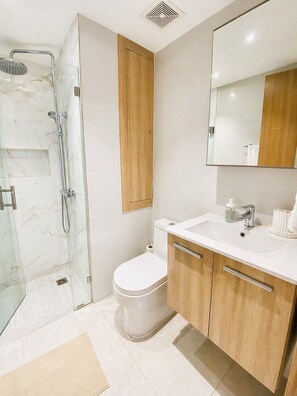 Appartement | Salle de bain | Douche, serviettes fournies