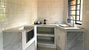 Mini-fridge, microwave