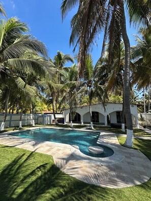 Pool - Beachfront beach house in Costa del Sol, El Salvador (La Paz)