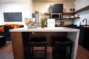 Private kitchen - Brayden Tower Suite #10 with Balcony (Lawton)