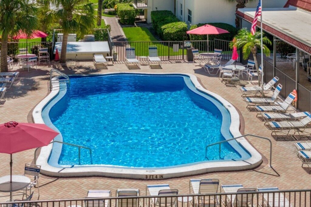 A heated pool