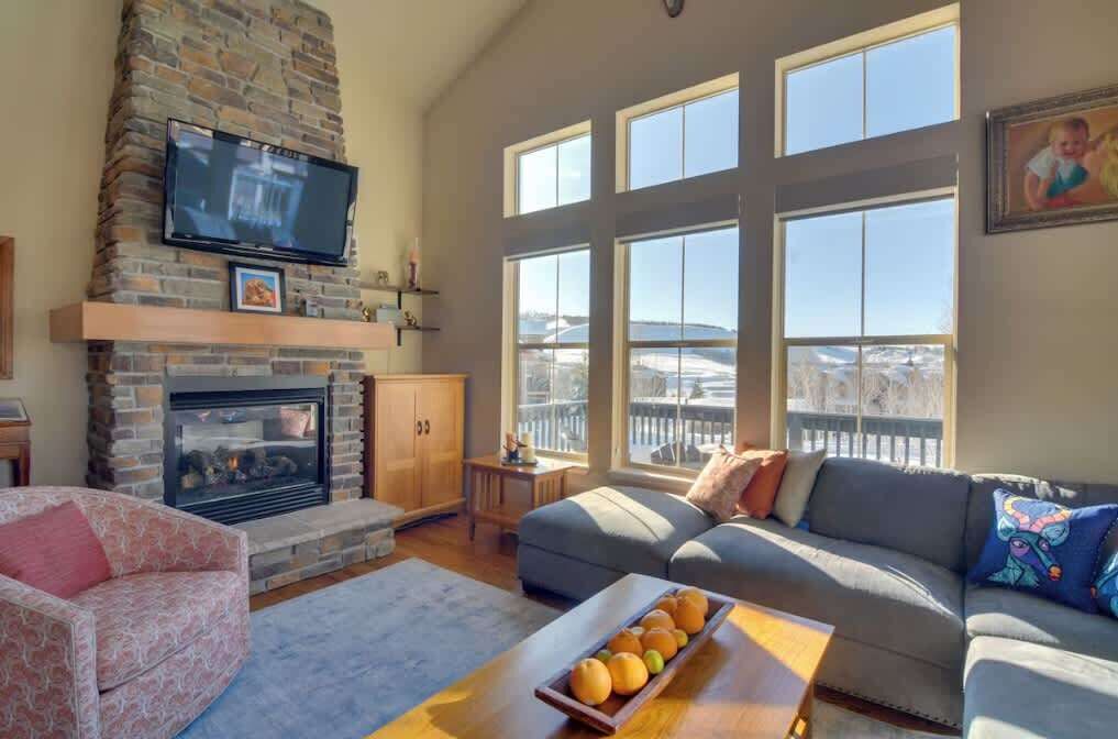 TV, fireplace, offices