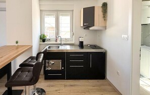 Frigorífico, microondas, placa de cocina y lavavajillas