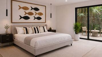 In-room safe, laptop workspace, blackout curtains, iron/ironing board