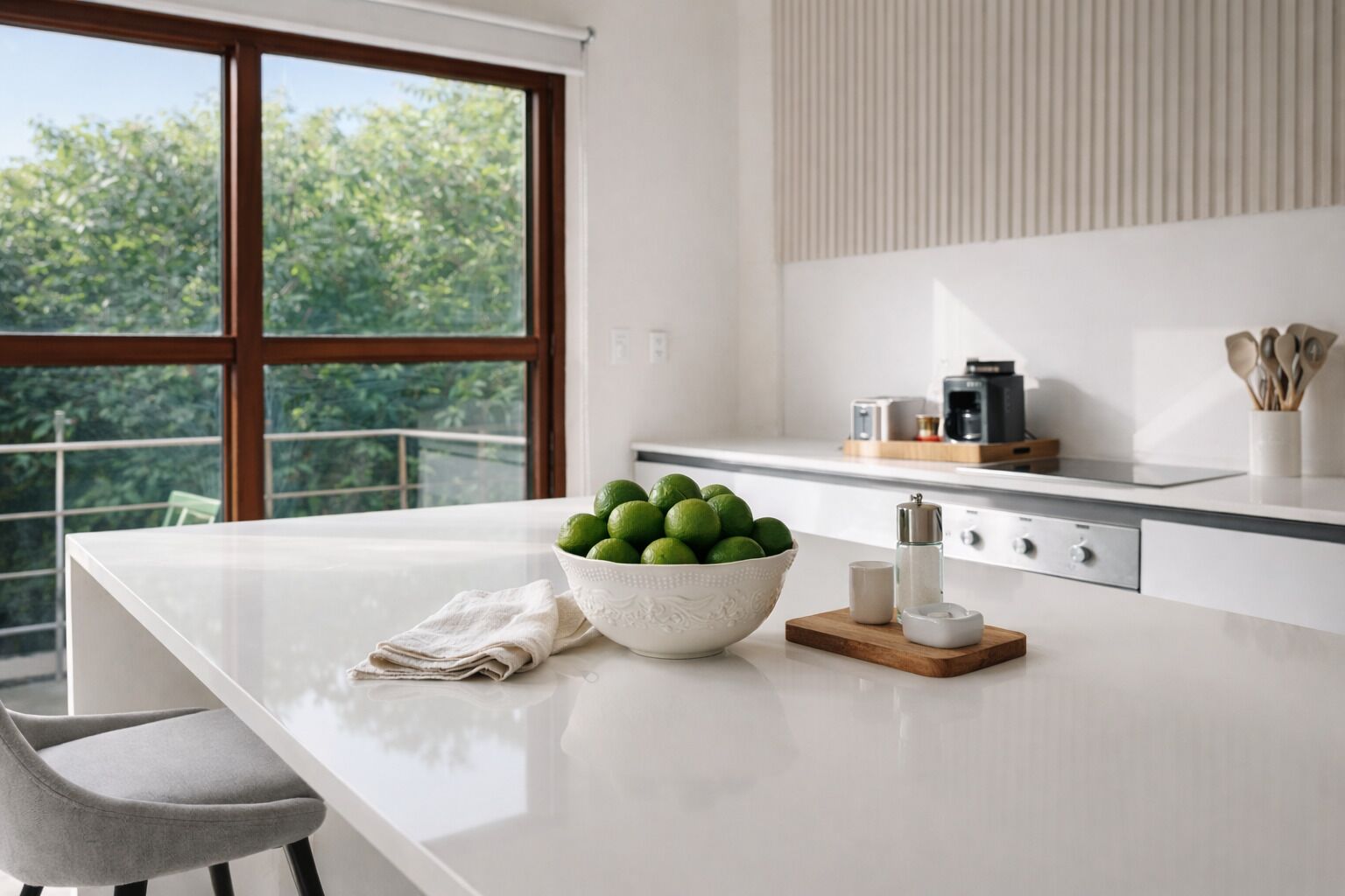 Luxury Apartment, Balcony, Garden View | Private kitchen