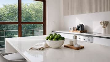 Luxury Apartment, Balcony, Garden View | Private kitchen