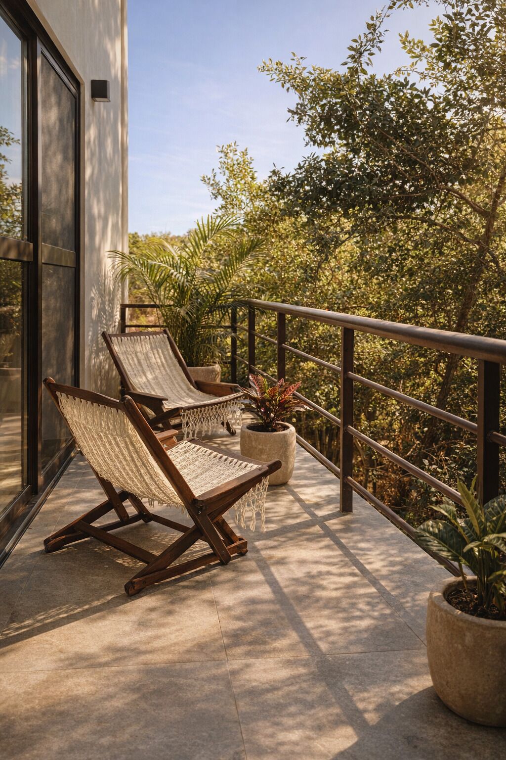 Apartamento superluxo, sacada, vista para o jardim | Terraço/pátio