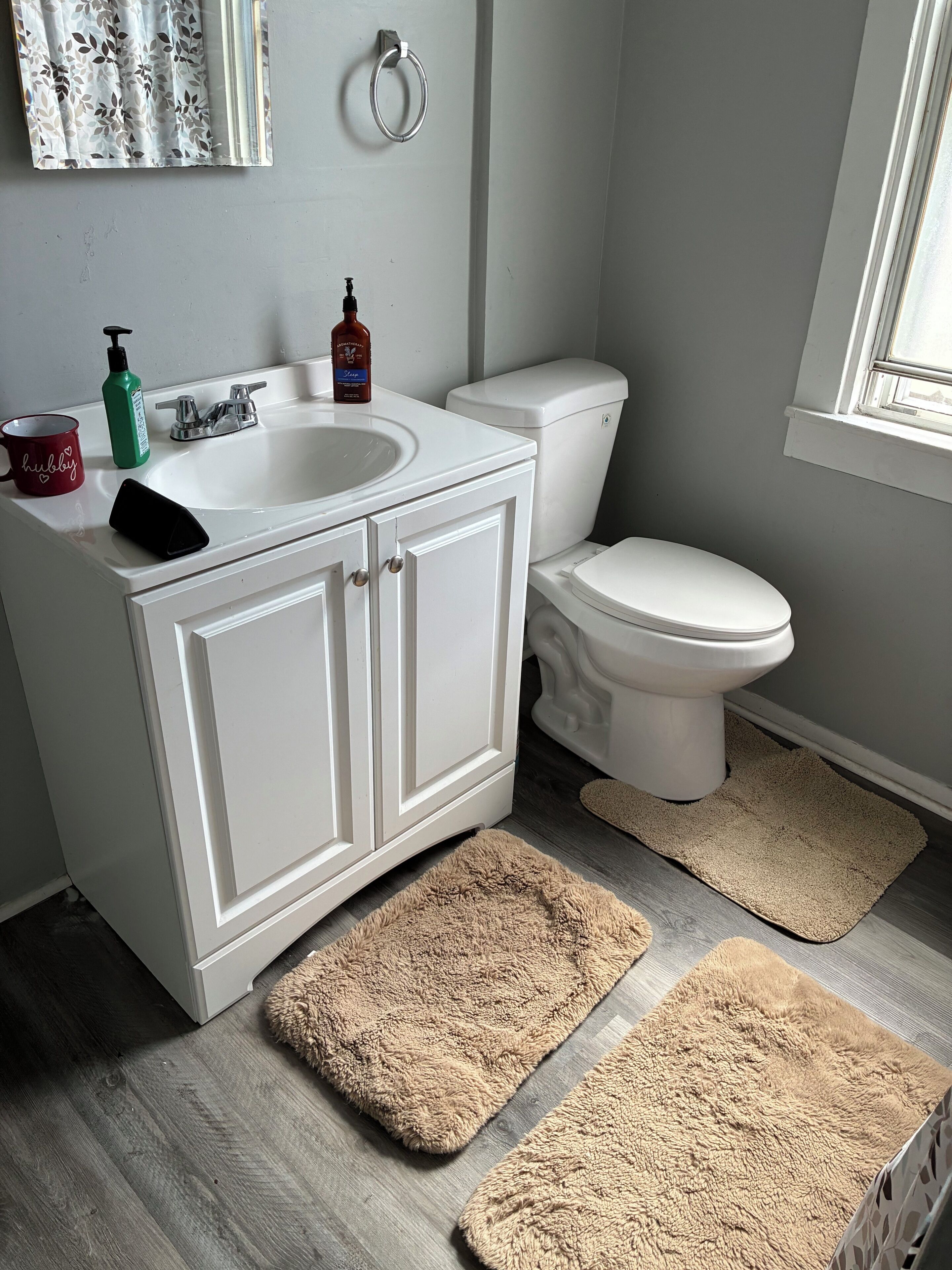 Haartrockner, Handtücher, Seife, Toilettenpapier