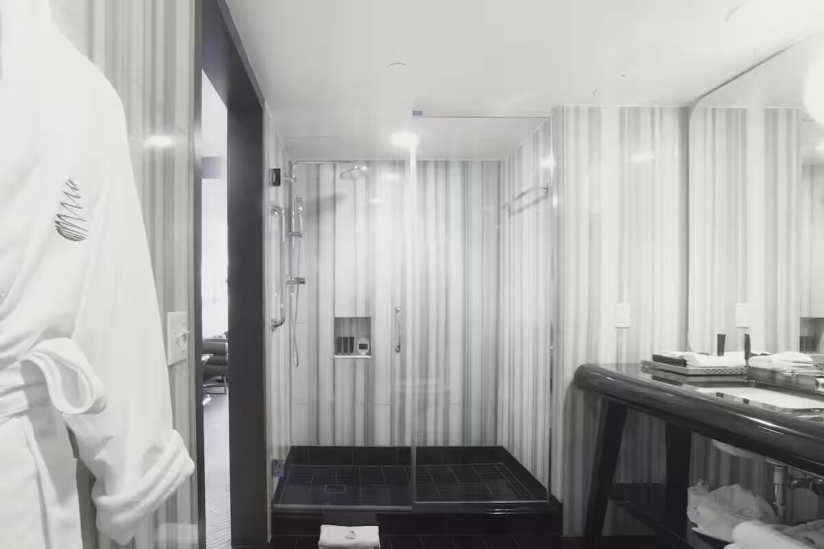 Hair dryer, towels
