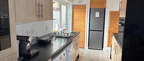 Fridge, oven, dishwasher, electric kettle