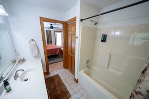 Shower, towels - Creekside Living | Fish, Relax, Recharge (Robbinsville)