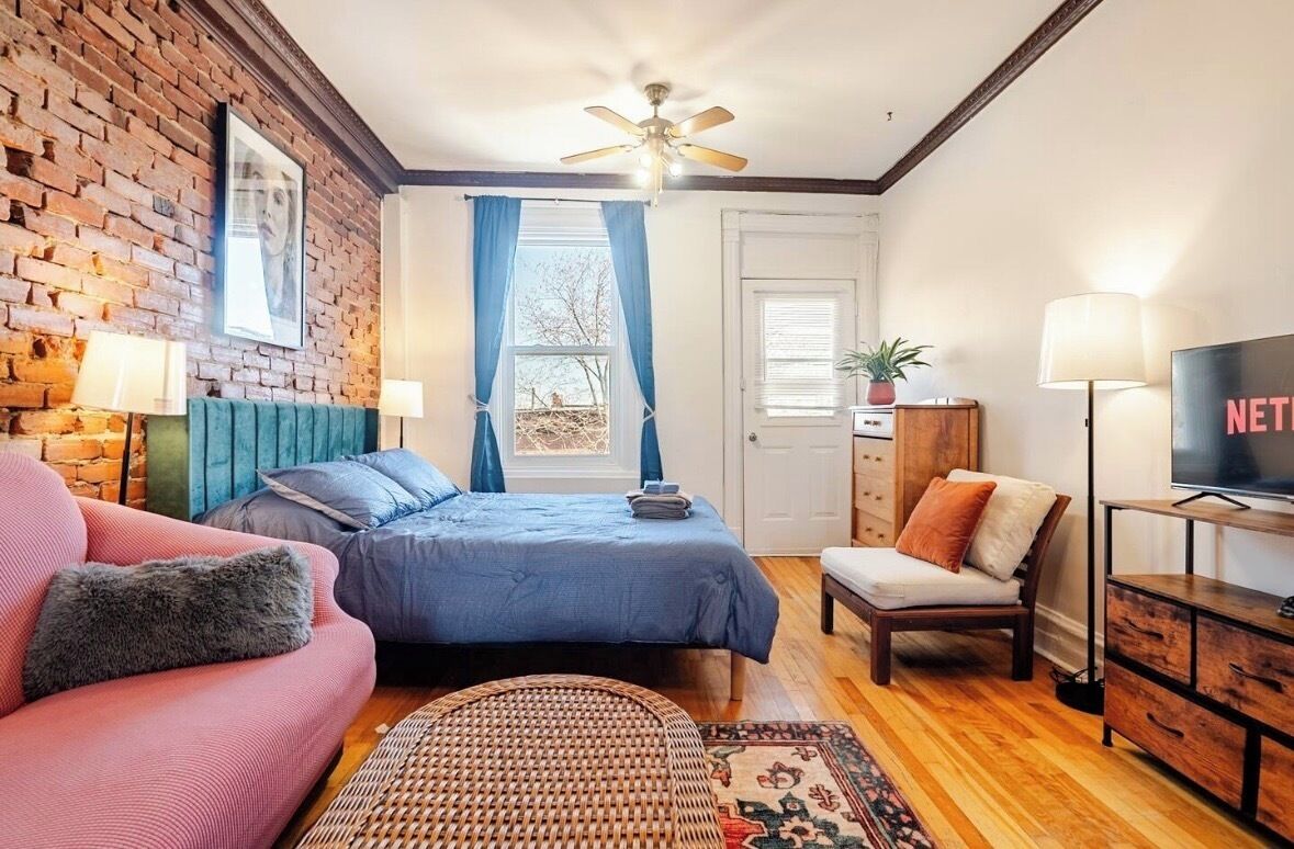 1 chambre, fer et planche à repasser, Wi-Fi, draps fournis