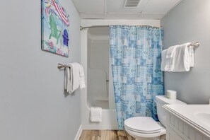 Hair dryer, towels - Experience comfort at 0412 Memories Made At The Beach, a cozy oceanfront retreat in Carolina Beach. (Carolina Beach)