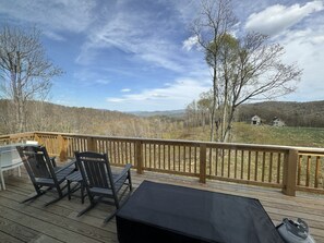 Outdoor dining - Panoramic Paradise - Mtn views, 4 kings, sleeps 16, near town, upscale! (Banner Elk)