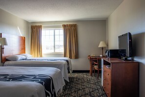 Standard Room, 2 Queen Beds | Desk, laptop workspace, free WiFi, bed sheets - Belva Deer Inn (Sigourney)