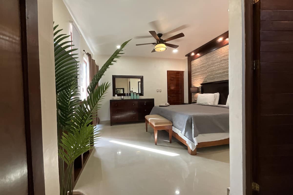 junior suite, 1 king bed, hot tub | 1 bedroom, premium bedding, individually decorated