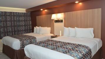 Deluxe Room, 2 Double Beds, Non Smoking | Premium bedding, blackout drapes, free WiFi, bed sheets