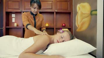 Trị liệu toàn thân, massage đá nóng, massage Thái