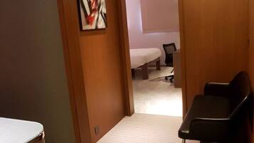 Family Quadruple Room, 2 Double Beds (No elevator/lift) | Down comforters, free minibar, in-room safe, iron/ironing board