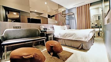 Grand Double Room (Partially No Windows) | Down comforters, free minibar, in-room safe, iron/ironing board
