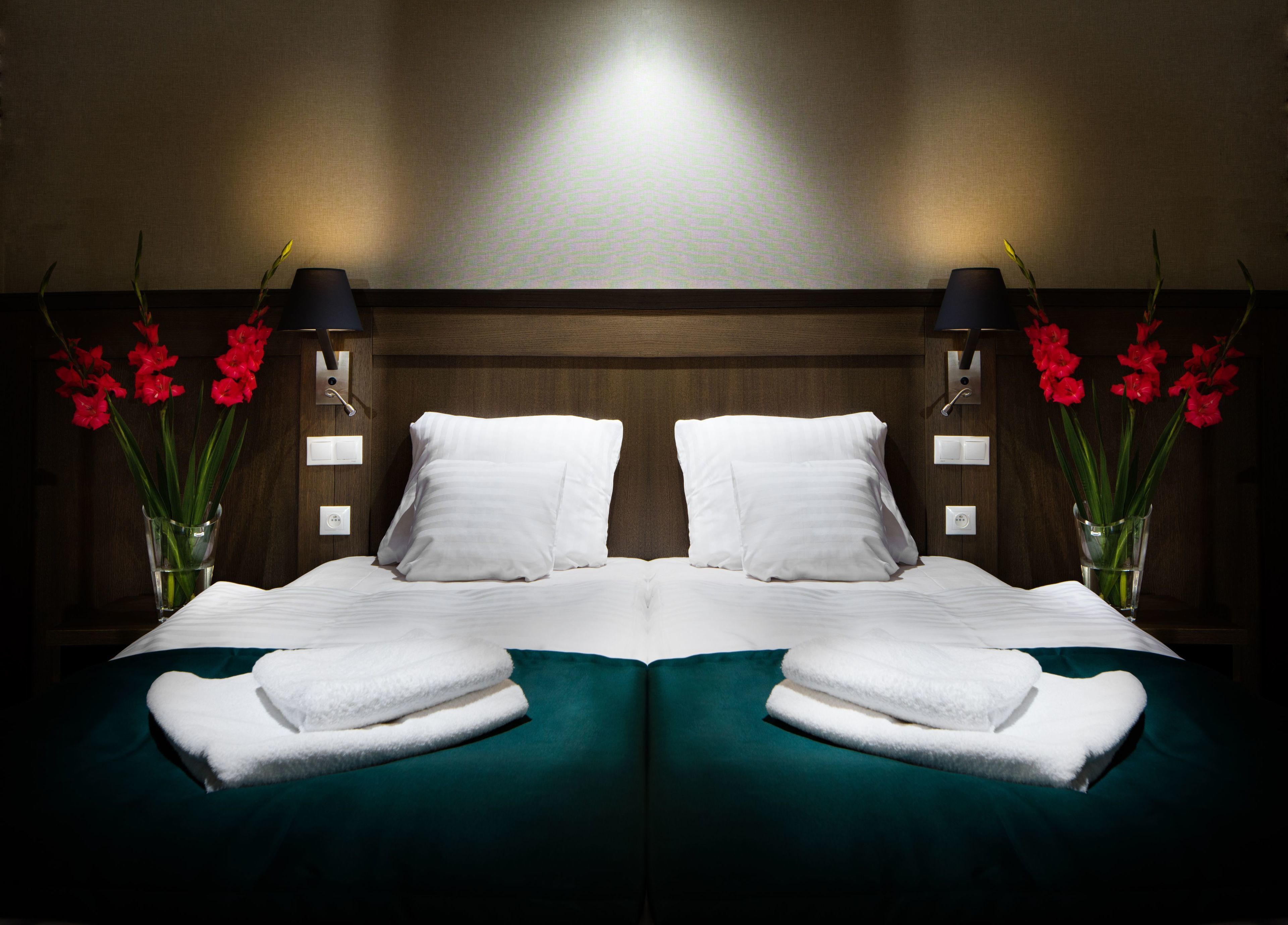 standard double or twin room | 1 bedroom, down duvets, desk, laptop workspace