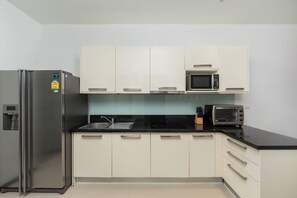 Exclusive Villa, 3 Bedrooms, Private Pool, Pool View | Private kitchen | Fridge, microwave, stovetop, coffee/tea maker