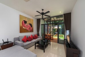 Exclusive Villa, 3 Bedrooms, Private Pool, Pool View | Living area