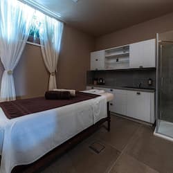 Sauna, steam room, hot stone massages, sports massages, body scrubs