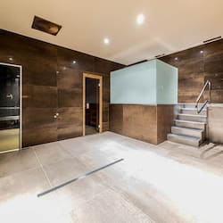 Sauna, steam room, hot stone massages, sports massages, body scrubs