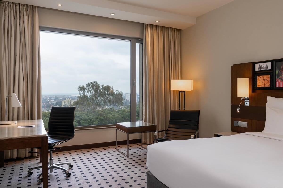 Quarto premium, vista para o parque | Roupas de cama premium, frigobar, cofres nos quartos, escrivaninha