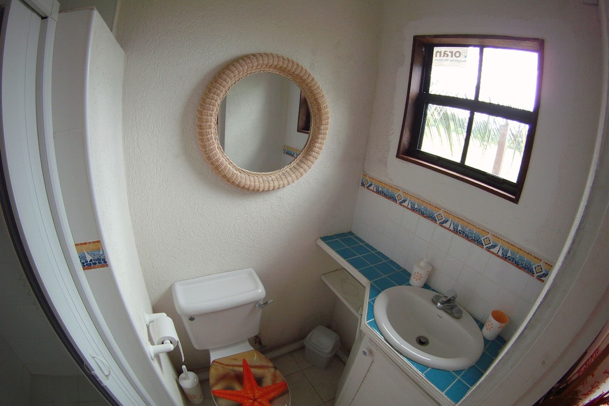 apartment, 1 bedroom, kitchen, partial sea view | bathroom | shower, hair dryer, towels