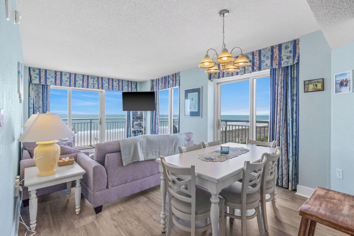 Condo, 2 Bedrooms, Ocean View, Oceanfront (440) | Living area | TV, DVD player