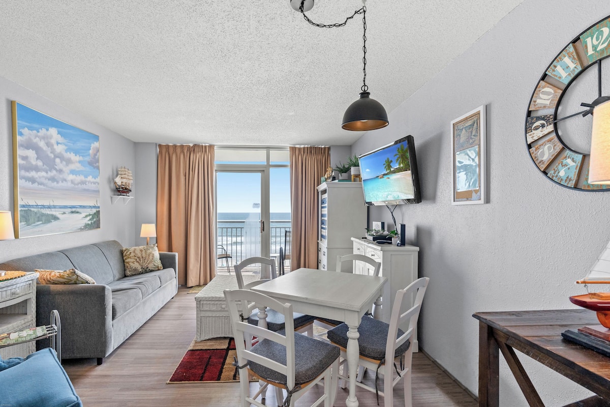 Condo, 1 Bedroom, Ocean View, Oceanfront (535) | Living area | TV, DVD player