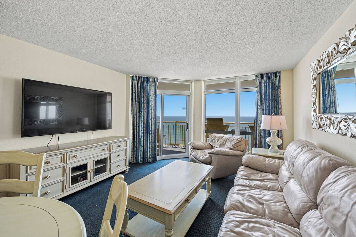 Condo, 2 Bedrooms, Ocean View, Oceanfront (1212) | Living area | TV, DVD player