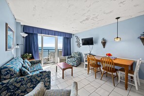 Condo, 1 Bedroom, Balcony, Oceanfront (838) | Living area | TV